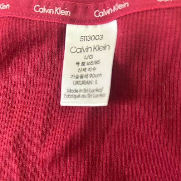 🌈Beautiful Calvin Klein burgundy red pyjama size L - Picture 12 of 13